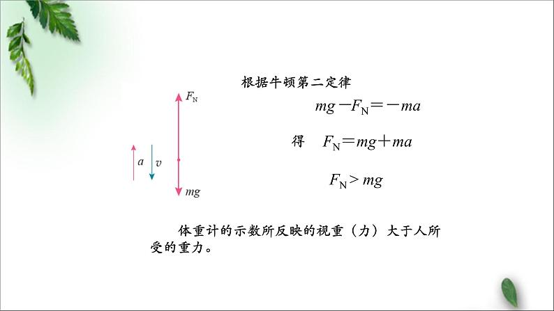 2022-2023年人教版(2019)新教材高中物理必修1 第4章运动和力的关系第6节超重和失重课件第8页