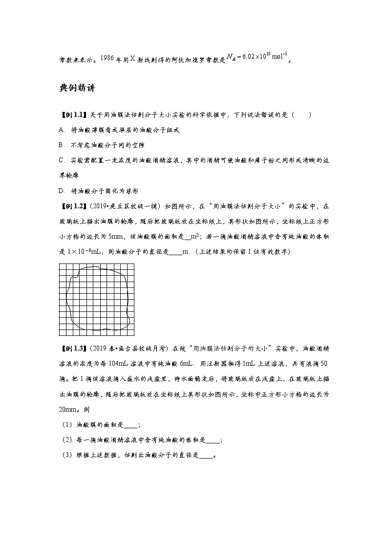新课改-高中物理-选修第3册  01 C分子动理论 提升版（学生版）第2页
