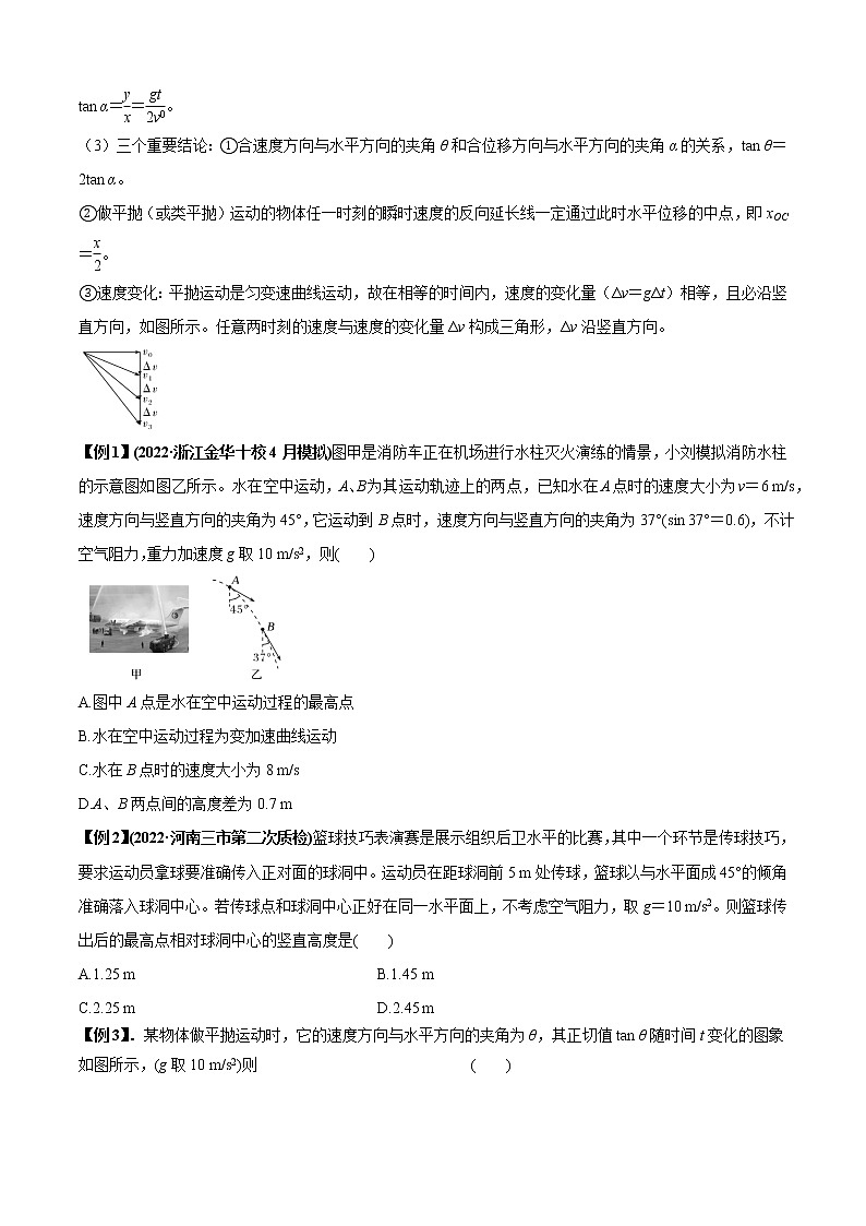 专题08  抛体运动模型（原卷版）02