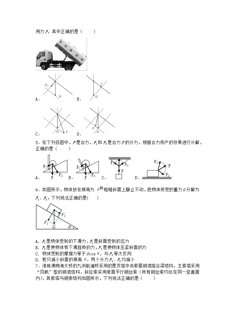 物理沪科版必修第一册 3.6怎样分解力课堂作业第2页