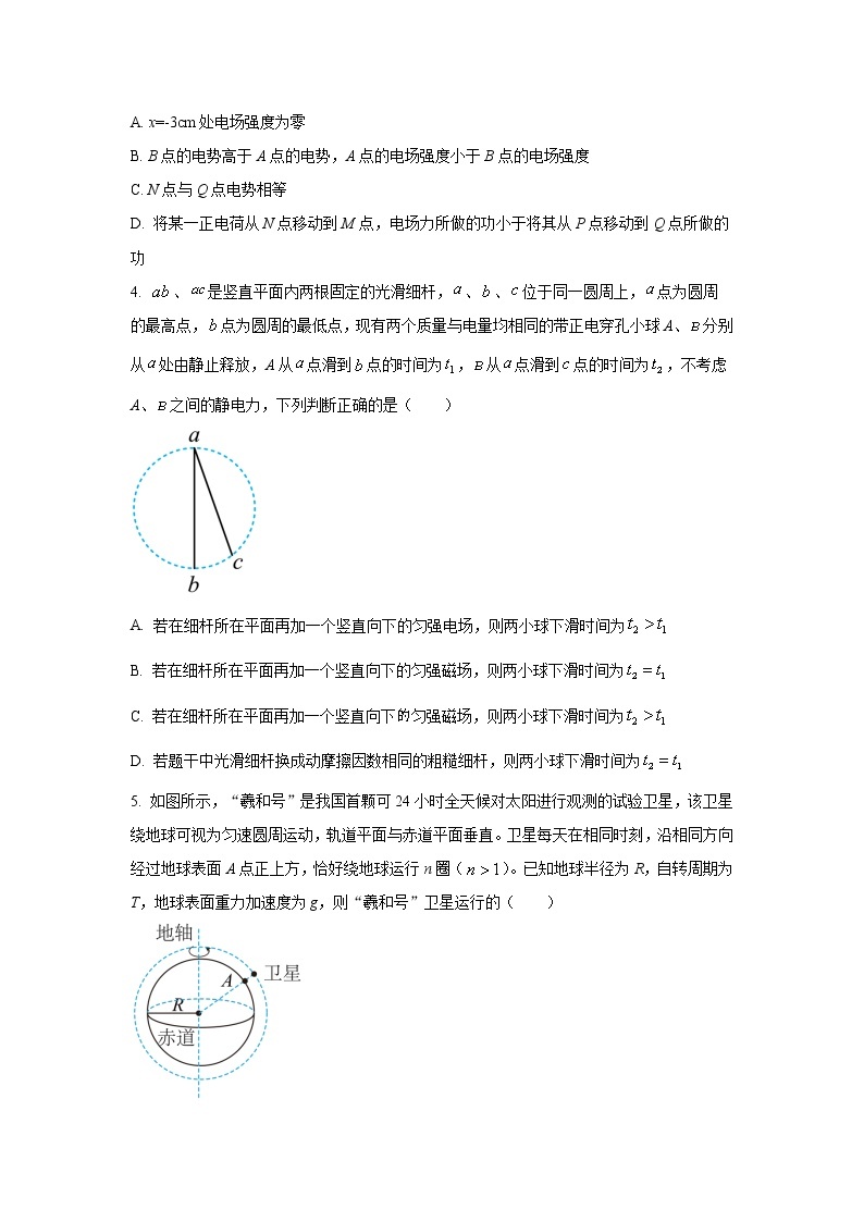 2022-2023学年湖南省长沙市第一中学高三上学期1月期末考试物理试题（解析版）02