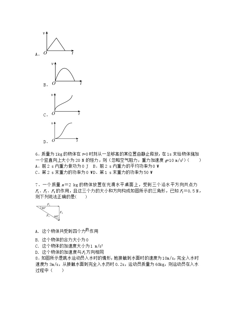 物理沪科版必修第一册 4.3牛顿第二定律课时作业(解析版)02