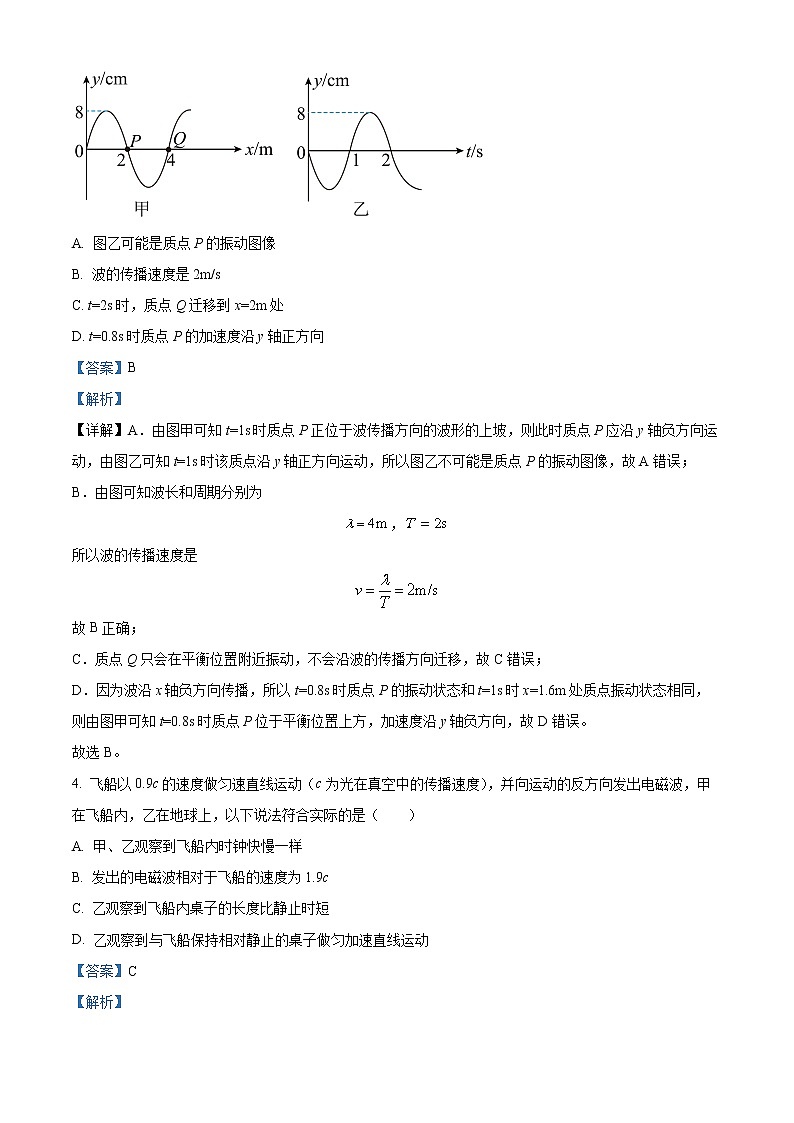 2021-2022学年四川省达州市高二下学期期末监测物理试题  （解析版）03