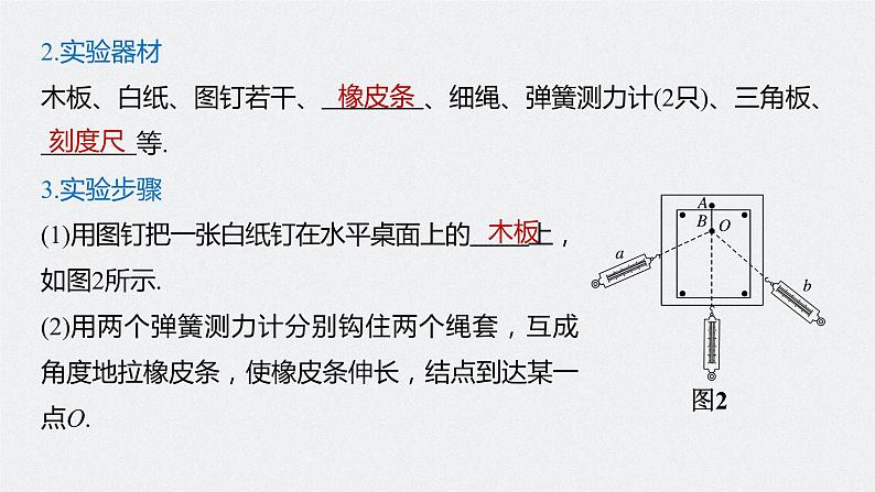 高考物理一轮复习课件+讲义  第2章 实验三 验证力的平行四边形定则08