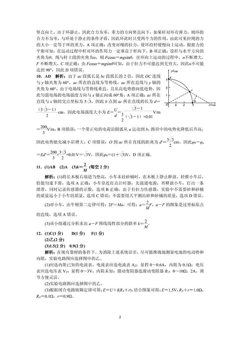 2018-2019学年湖南省三湘教育联盟高二下学期期末考试物理试题 PDF版02