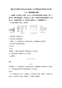 重庆市巴蜀中学2022-2023学年高三物理下学期高考适应性月考卷（九）模拟试题1（Word版附解析）