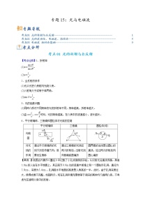 专题15 光与电磁波-2023年高考物理毕业班二轮热点题型归纳与变式演练（全国通用）