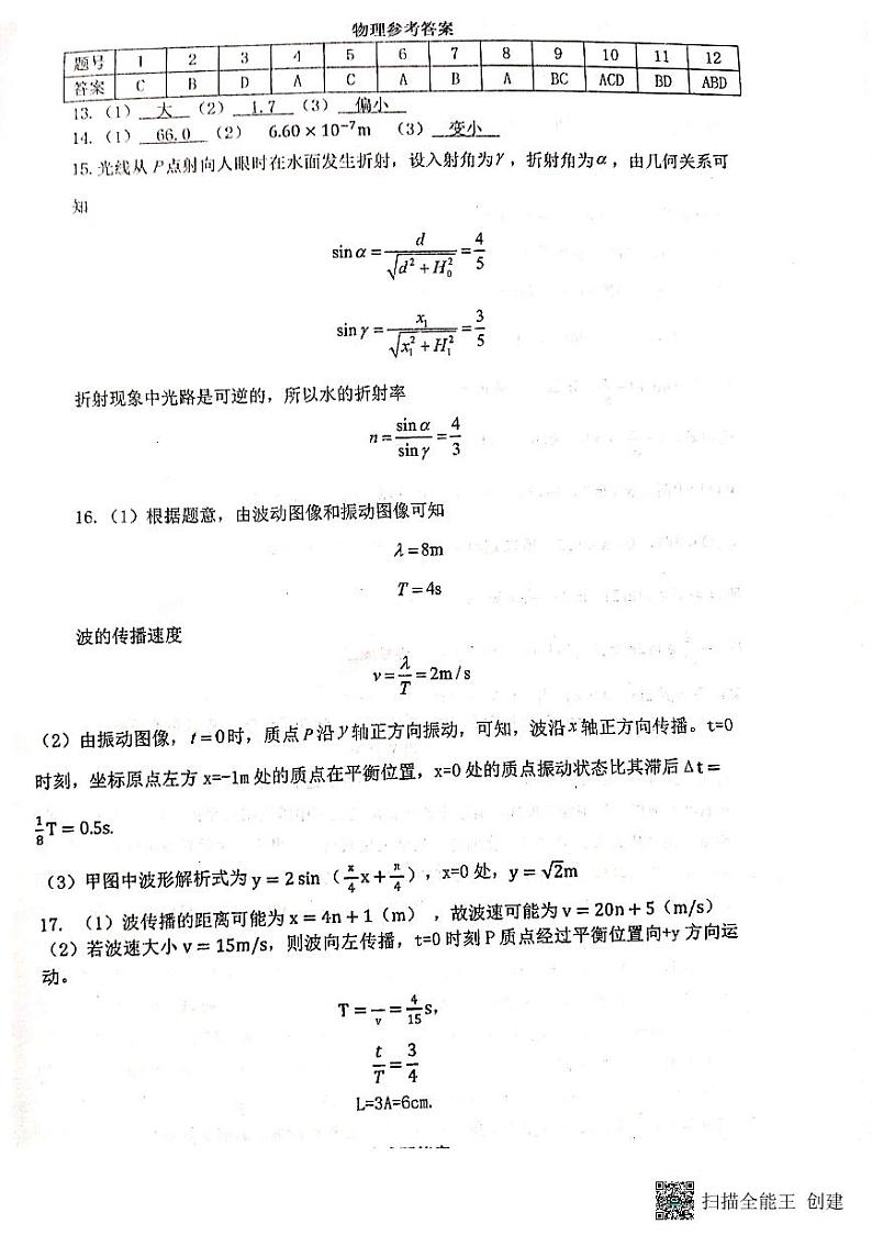 2022-2023学年甘肃省天水市第一中学高二下学期3月月考物理试题 PDF版 (1)01
