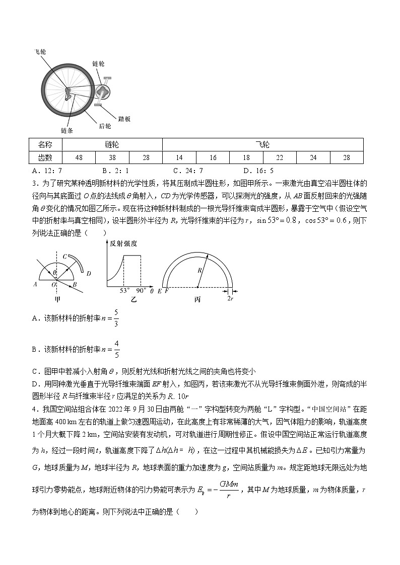 2023届湖南省湖南师大附高高三下学期3月模拟试卷（一）物理试题（解析版）第2页