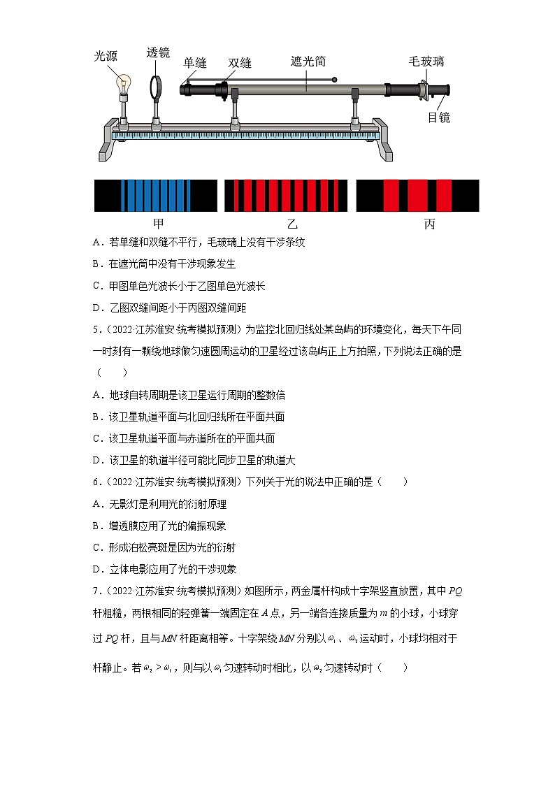 江苏省淮安市2022届高三下学期高考模拟物理试题（原卷+解析）02