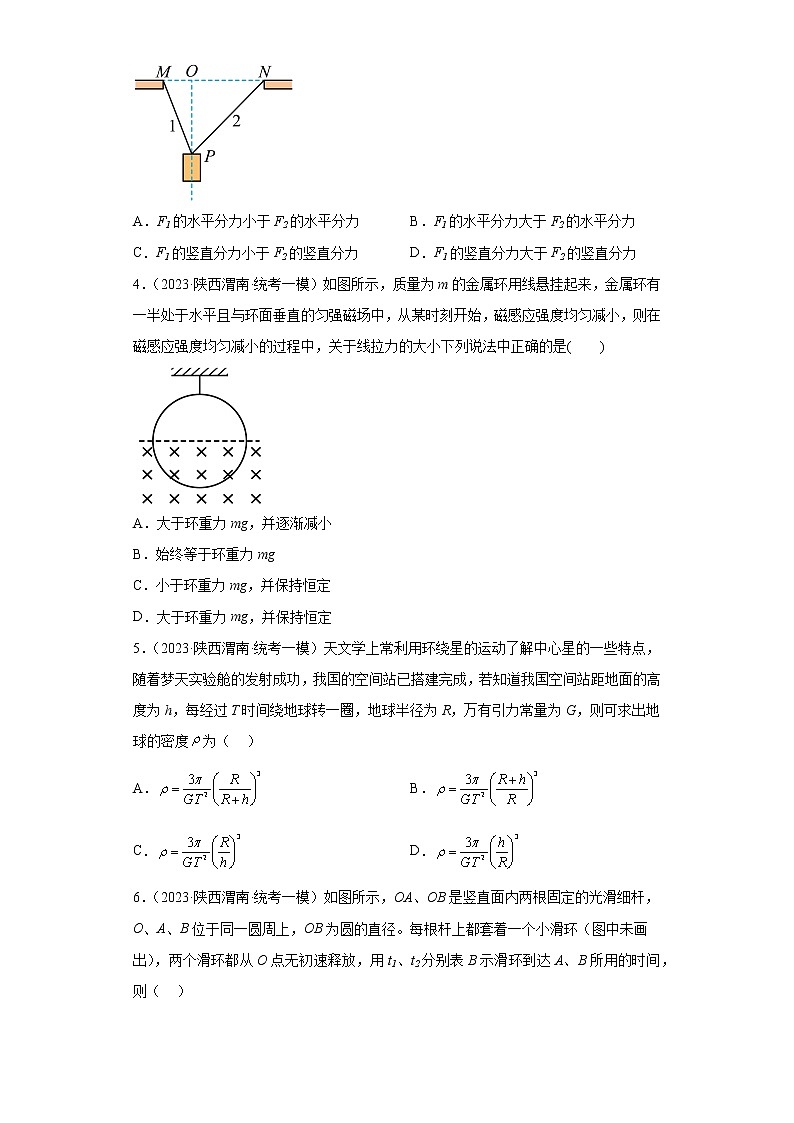 陕西省渭南市2023届高三下学期高考模拟（第一次教学质量检测）物理试题（原卷+解析）第2页