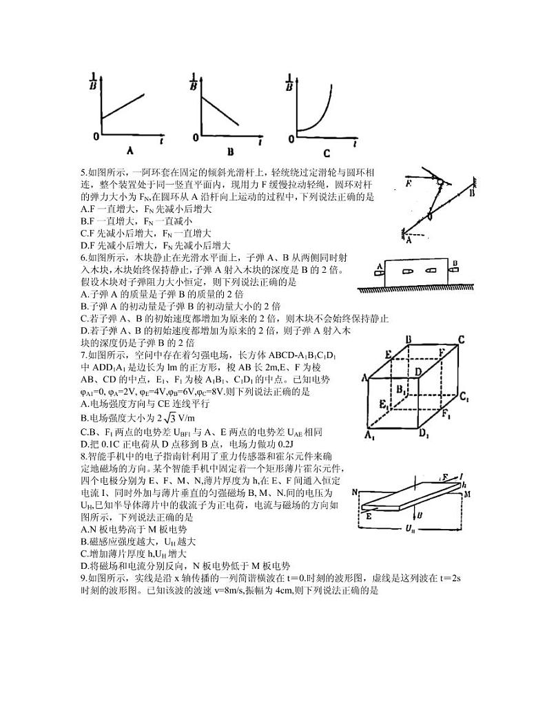 2021届湖北省七市（州）教科研协作体高三下学期3月联考物理试题 PDF版02