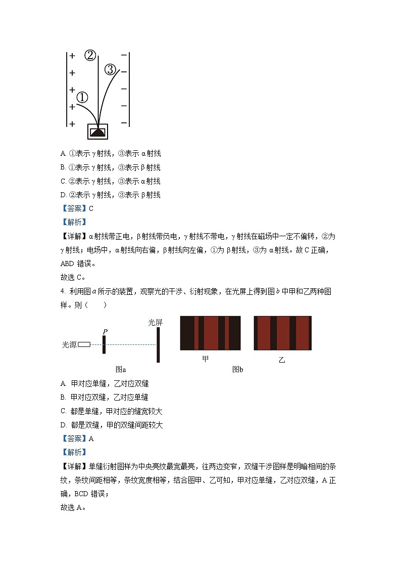 上海市嘉定区2022届高三物理二模试题（Word版附解析）第2页