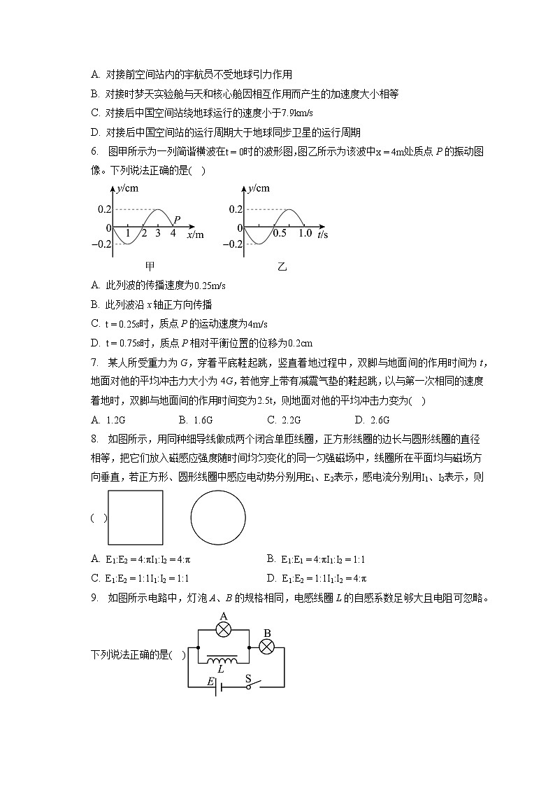 2022_2023学年北京市东城区高三（第一次）模拟考试物理试卷(含答案解析)02
