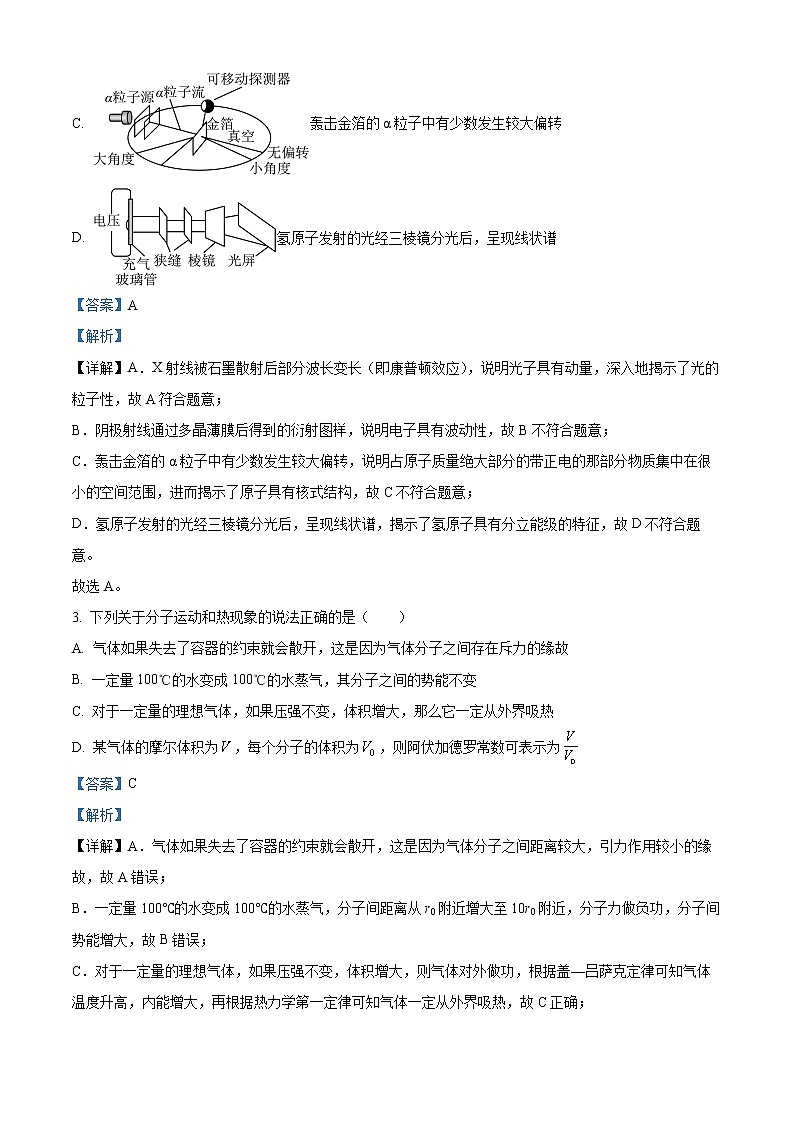 2021-2022学年江苏省无锡市天一中学高二下学期期中考试物理试题  （解析版）02