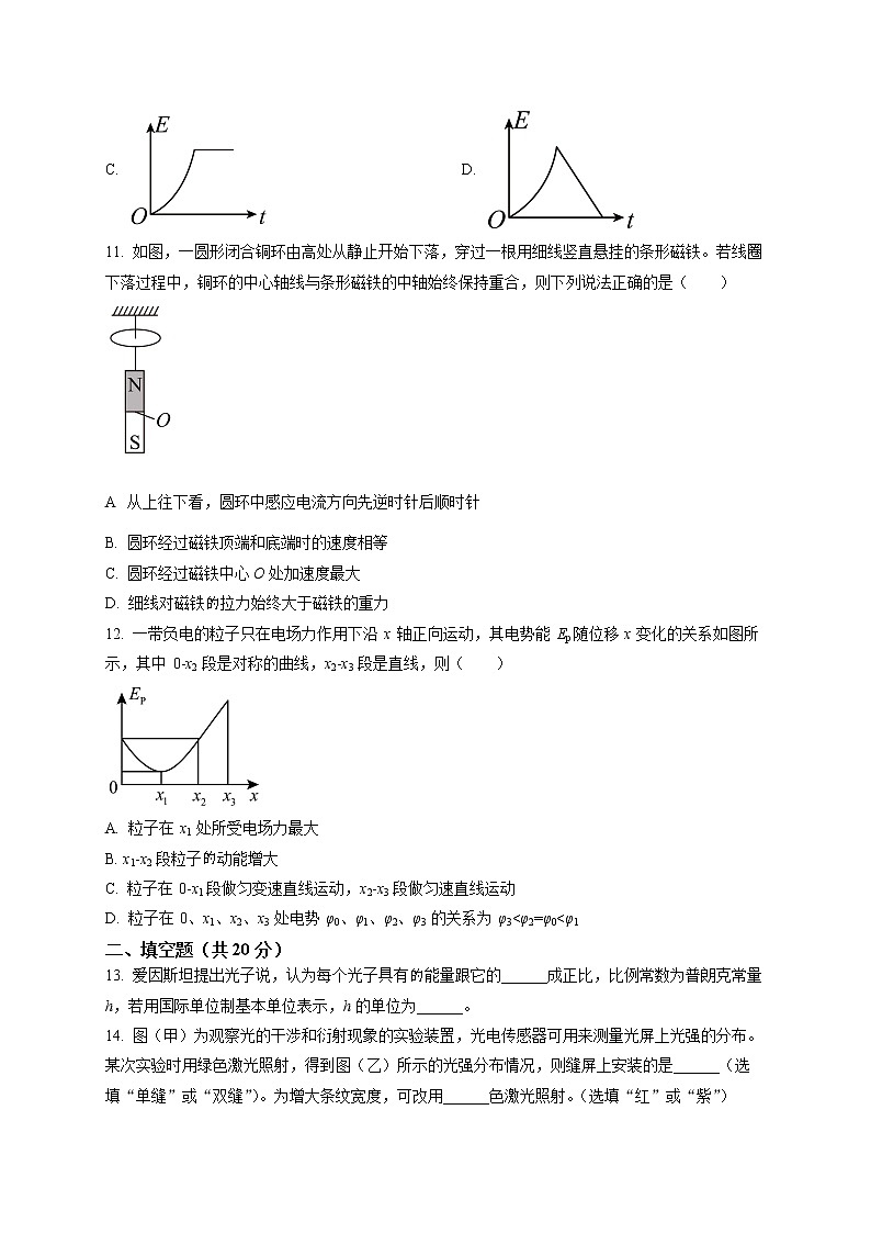 上海市长宁区2022届高三二模物理试题  Word版无答案第3页