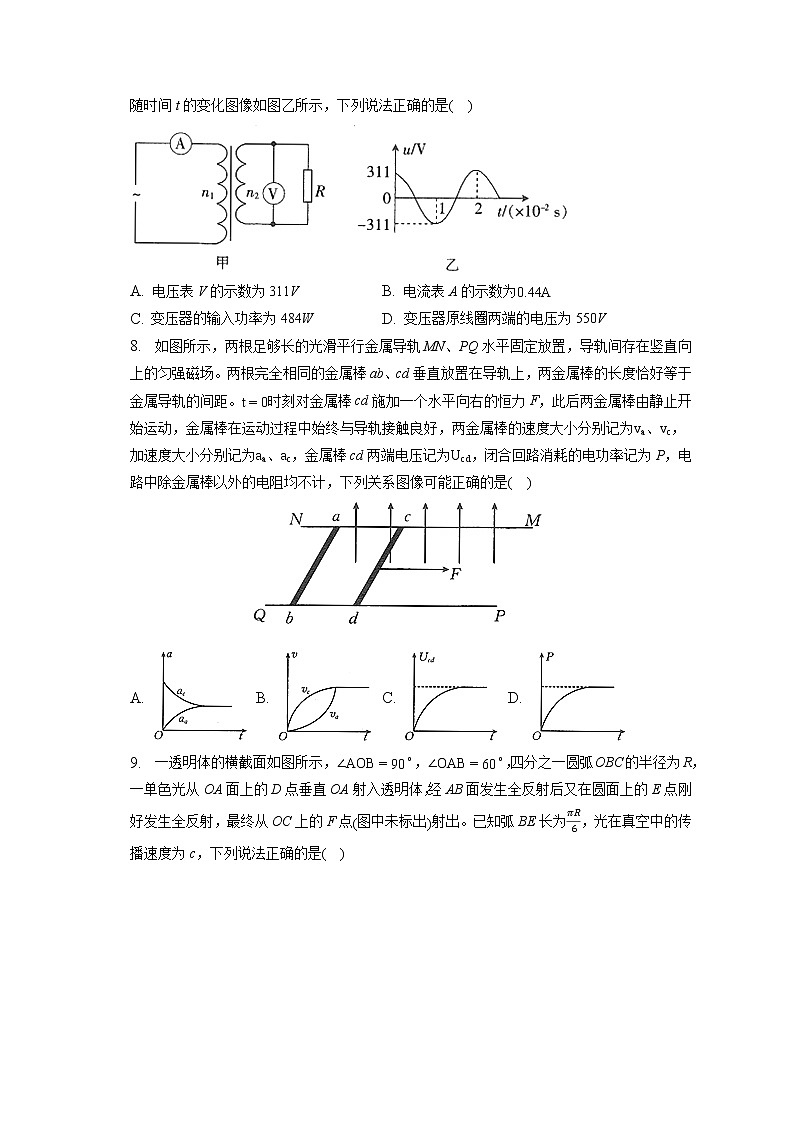 2023年湖南省湘潭市湘乡市东山学校高考物理二模试卷（含答案解析）第3页