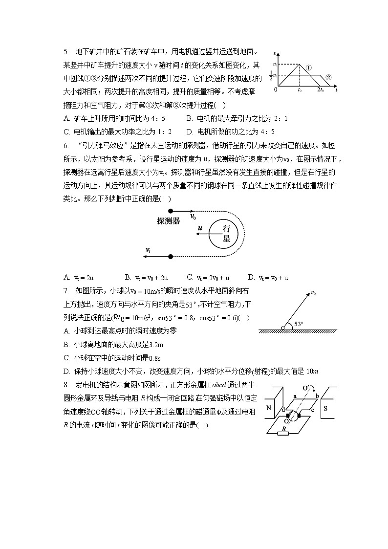 2023年湖南省邵阳市高考物理二模试卷（含答案解析）02