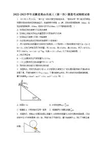 2022_2023学年安徽省黄山市高三（第一次）模拟考试物理试卷（含答案解析）