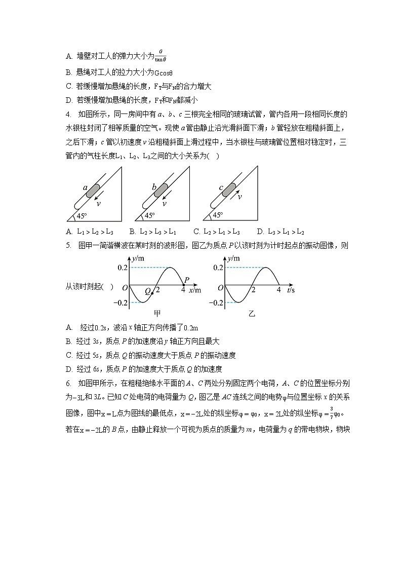 2022_2023学年安徽省淮北市高三（第一次）模拟考试物理试卷（含答案解析）第2页