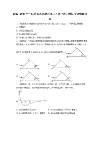 2022_2023学年江苏省苏北地区高三（第一次）模拟考试物理试卷（含答案解析）