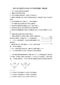 2023年江西省吉安市永丰中学高考物理一模试卷（含答案解析）