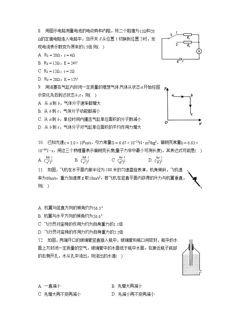 2023年上海市杨浦区高考物理二模试卷（等级考）（含答案解析）第2页