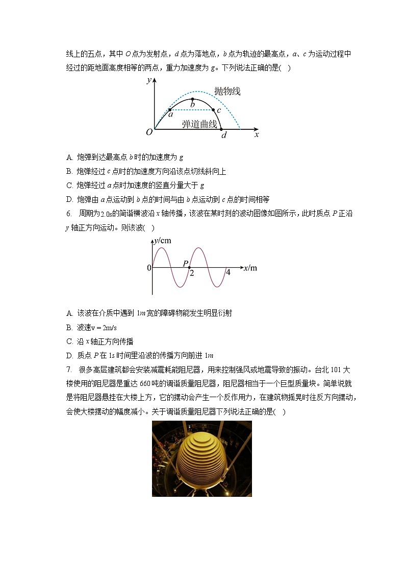 2023年浙江省浙南名校联盟高考物理第二次联考试卷（含答案解析）02