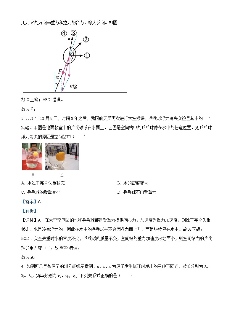 2022高邮高三下学期期初学情调研试题物理含解析02