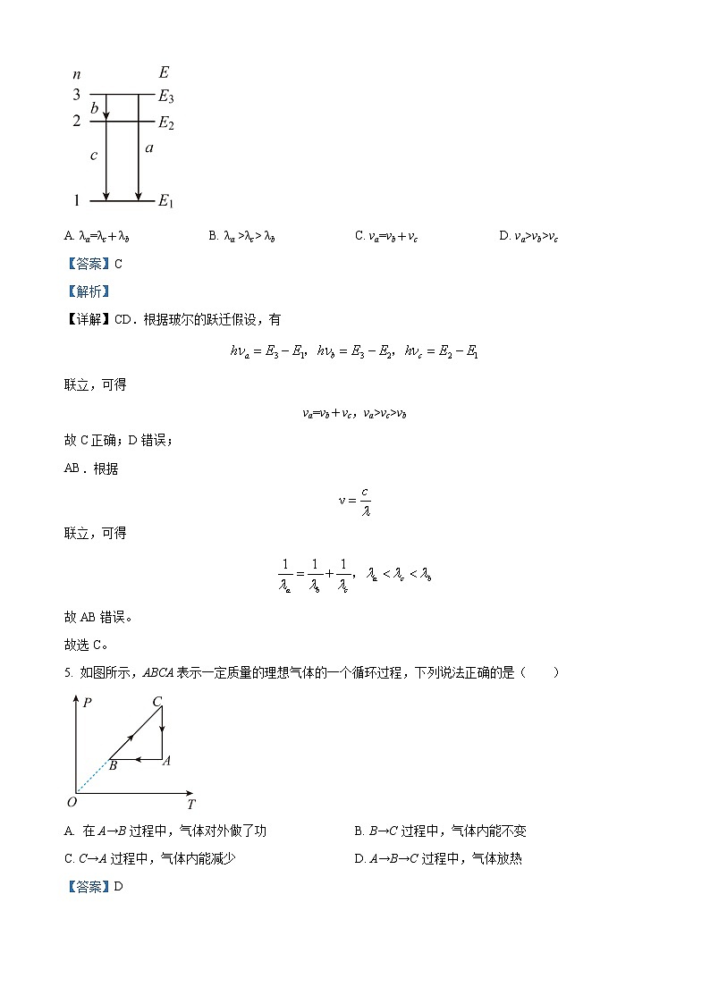 2022高邮高三下学期期初学情调研试题物理含解析03