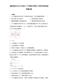 福建省龙岩市2023届高三下学期高考模拟3月教学质量检测物理试题(含解析）