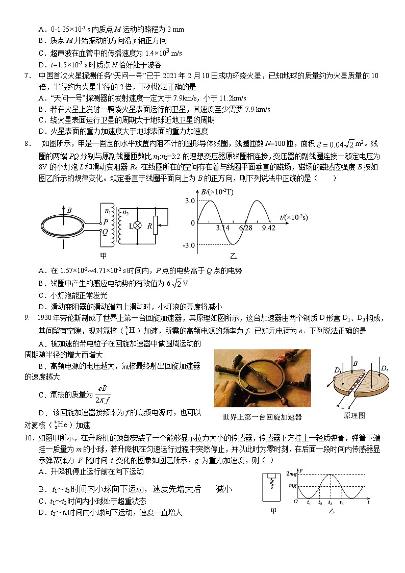 江苏省百校联考2021届高三年级第三次考试物理试卷第2页