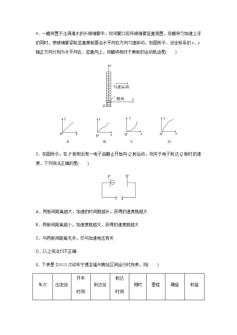 高中物理学业水平合格性考试模拟测试卷(二)含答案02