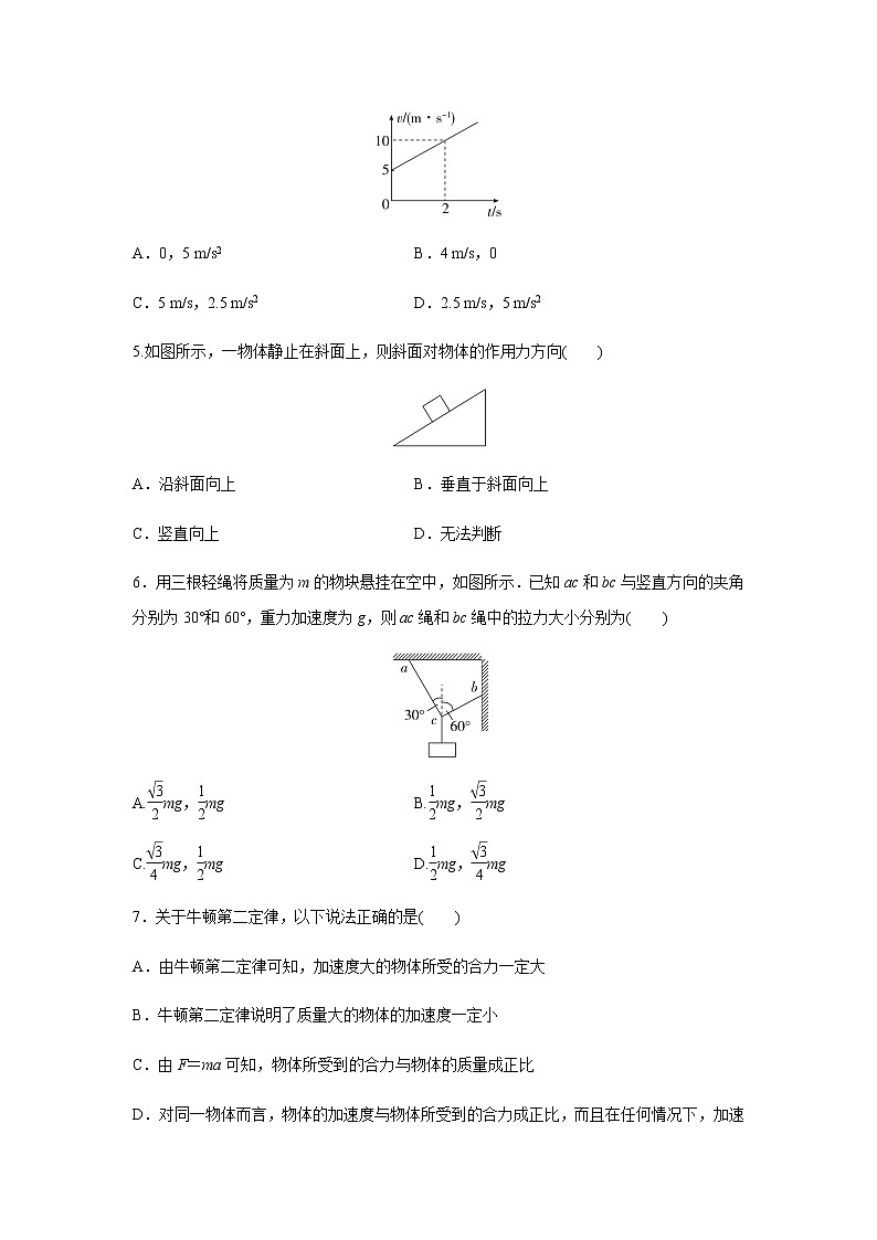 高中物理学业水平合格性考试模拟测试卷(六)含答案02