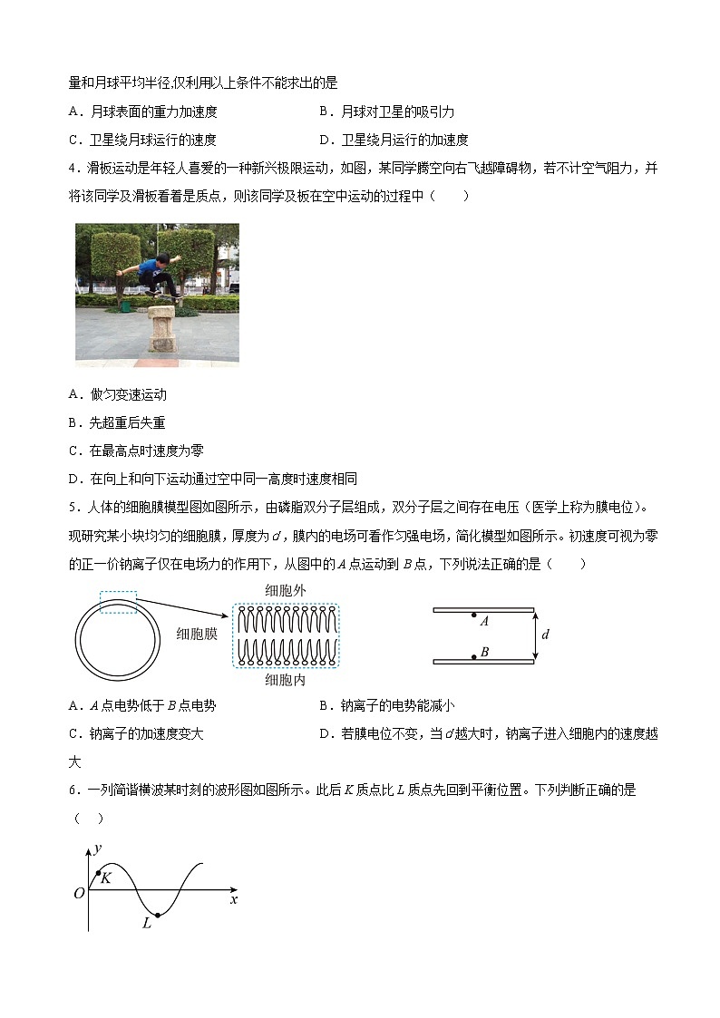 2023届广东省广州市天河区高三上学期一模物理试题（解析版）02