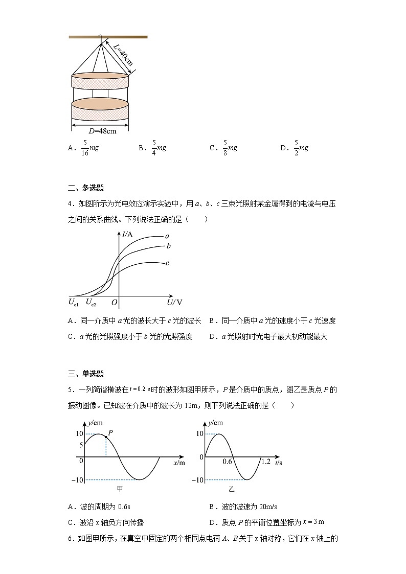 2023届辽宁省大连市高三下学期一模物理试题（含答案）第2页