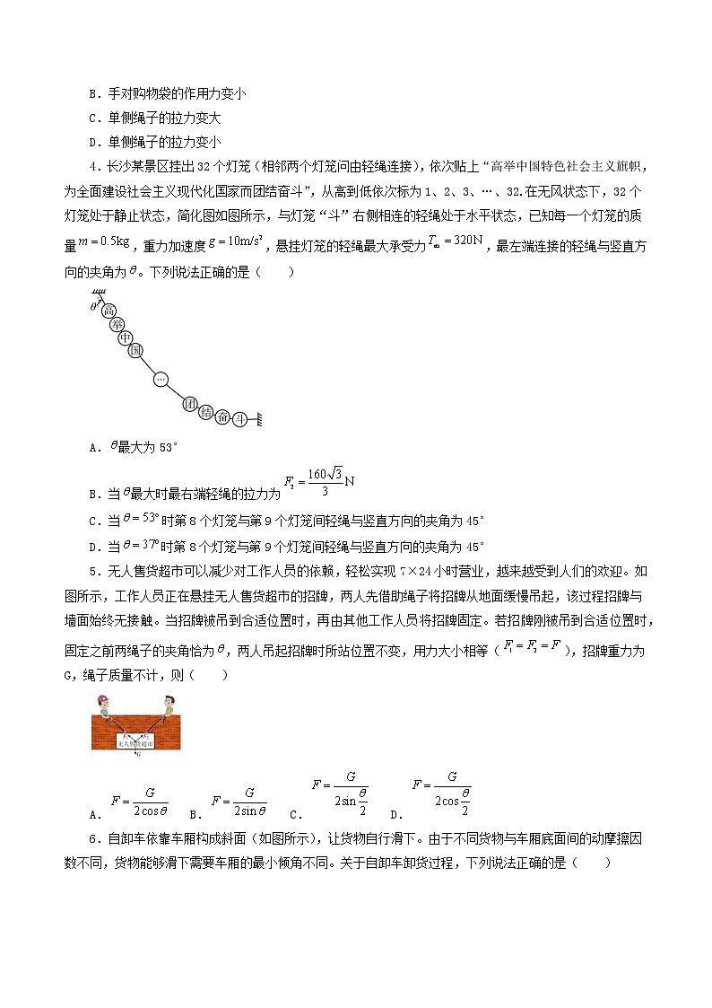 01讲 力与物体的平衡专题强化训练原卷版02