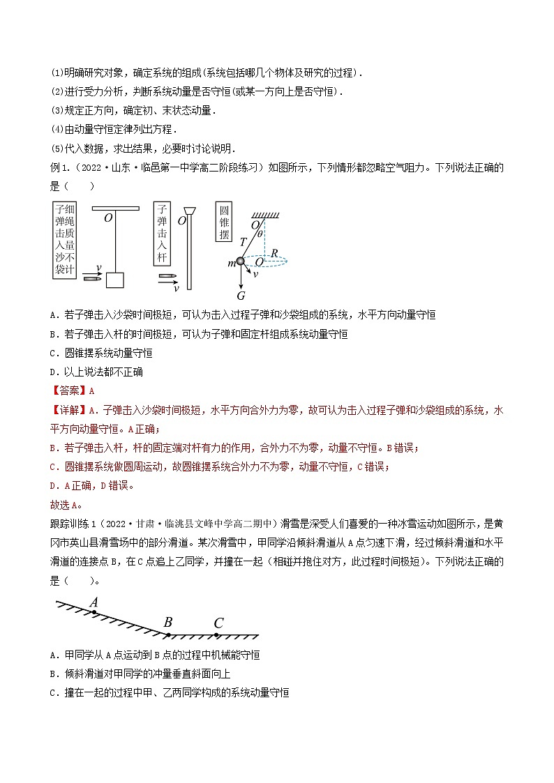 07讲 动量与动量守恒定律基本应用解析版第3页