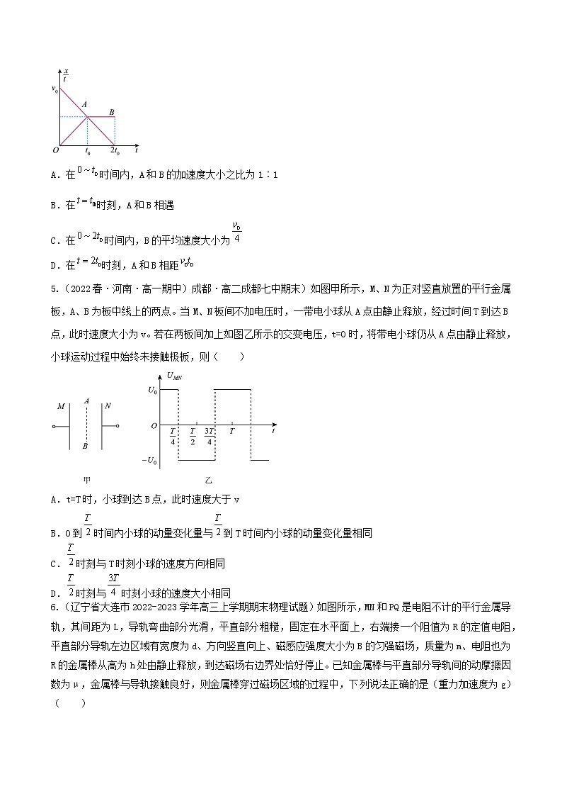 08讲 动量与动量守恒定律在电磁感应中的应用之专题强化原卷版02