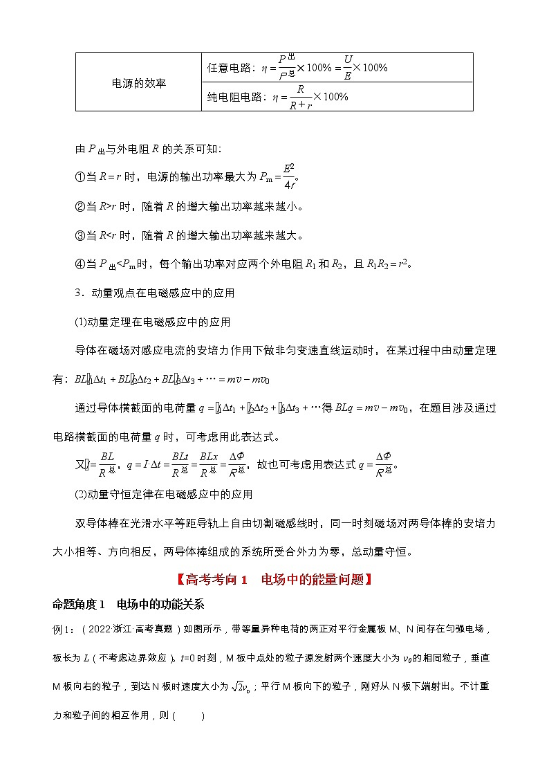 专题05  能量观点和动量观点在电磁学中的应用 【讲】（解析版）第2页