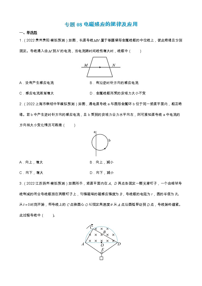 专题08  电磁感应的规律及应用 【练】（原卷版）第1页