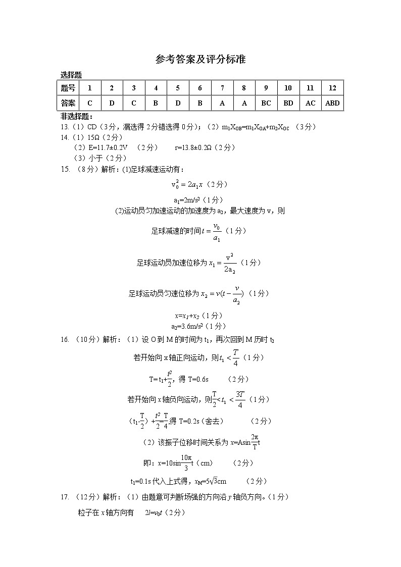 2019-2020学年湖北省孝感市重点高中协作体高二下学期联考物理试题 PDF版01
