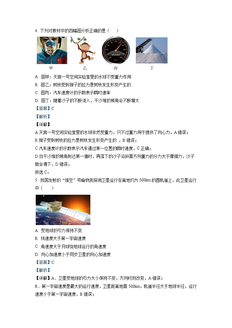 浙江省台州市2022-2023学年高三物理下学期二模试题（Word版附解析）03