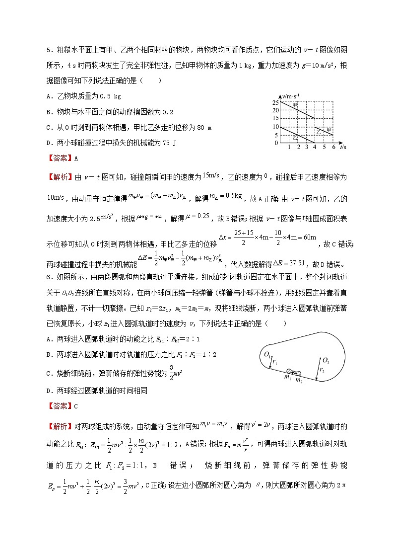 新高考物理二轮专题 动量和能量第3页