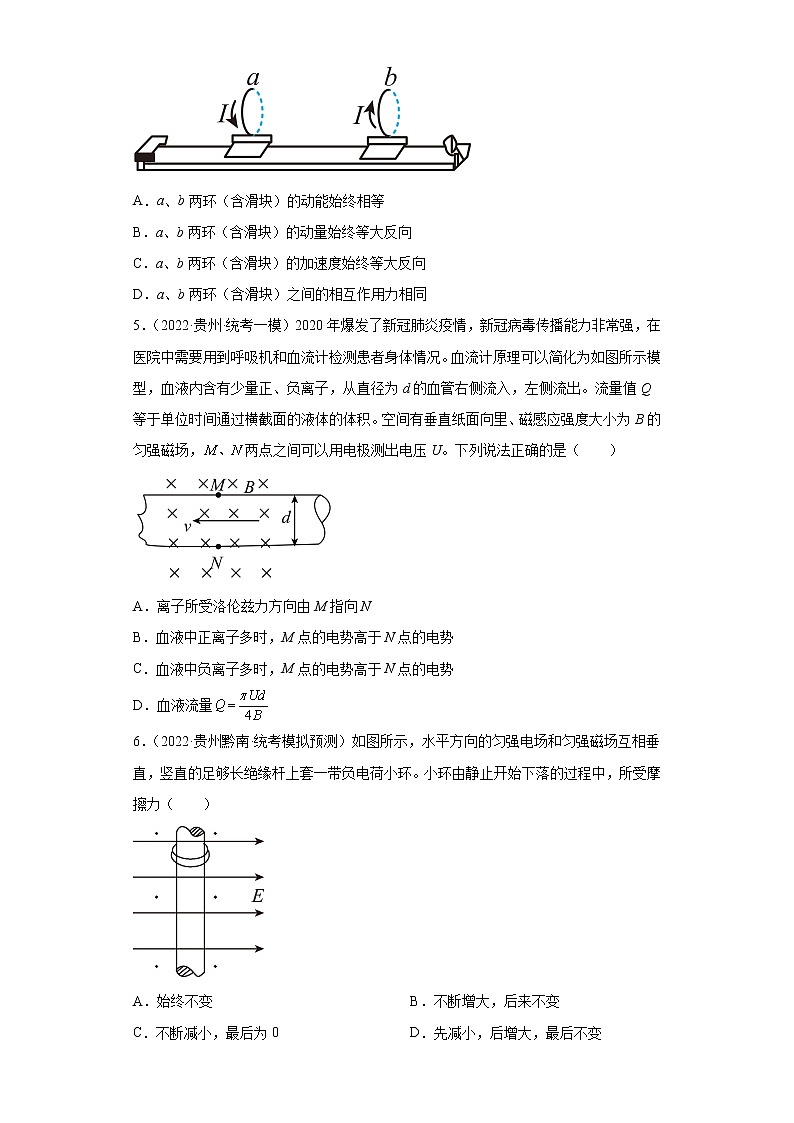 贵州高考物理三年（2020-2022）模拟题汇编-09磁场第2页
