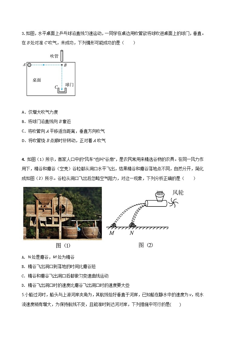 物理（人教版2019A卷）2022-2023学年高一下学期期中考前必刷卷02