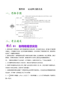 第四章 运动和力的关系  【思维导图+考点通关】-2022-2023学年高一物理单元复习（人教版2019必修第一册）