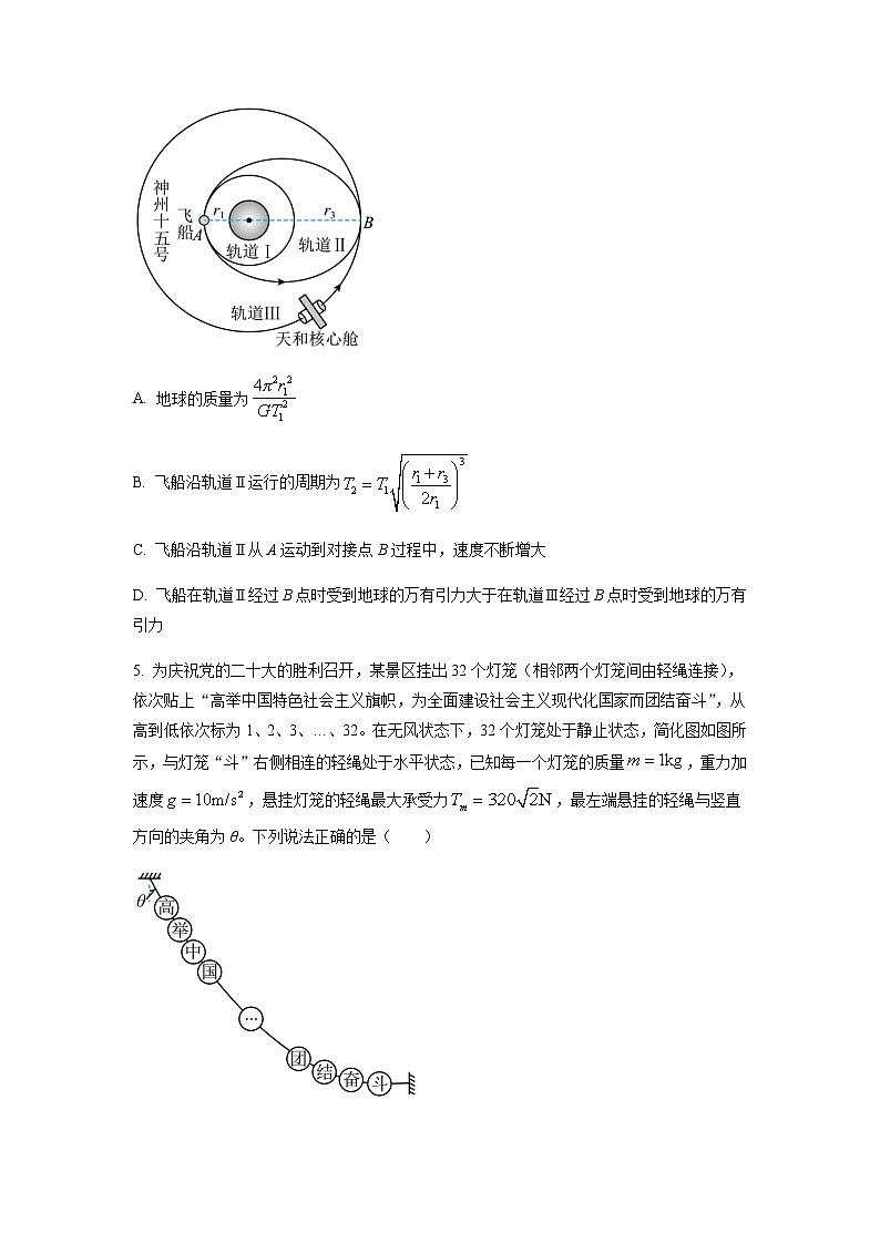 2023届湖南省永州市高三第二次适应性考试（二模）物理试题含解析03