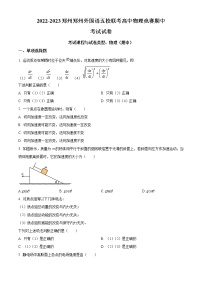 2022-2023学年河南省郑州外国语五校高三下学期竞赛期中联考物理试题（word版）