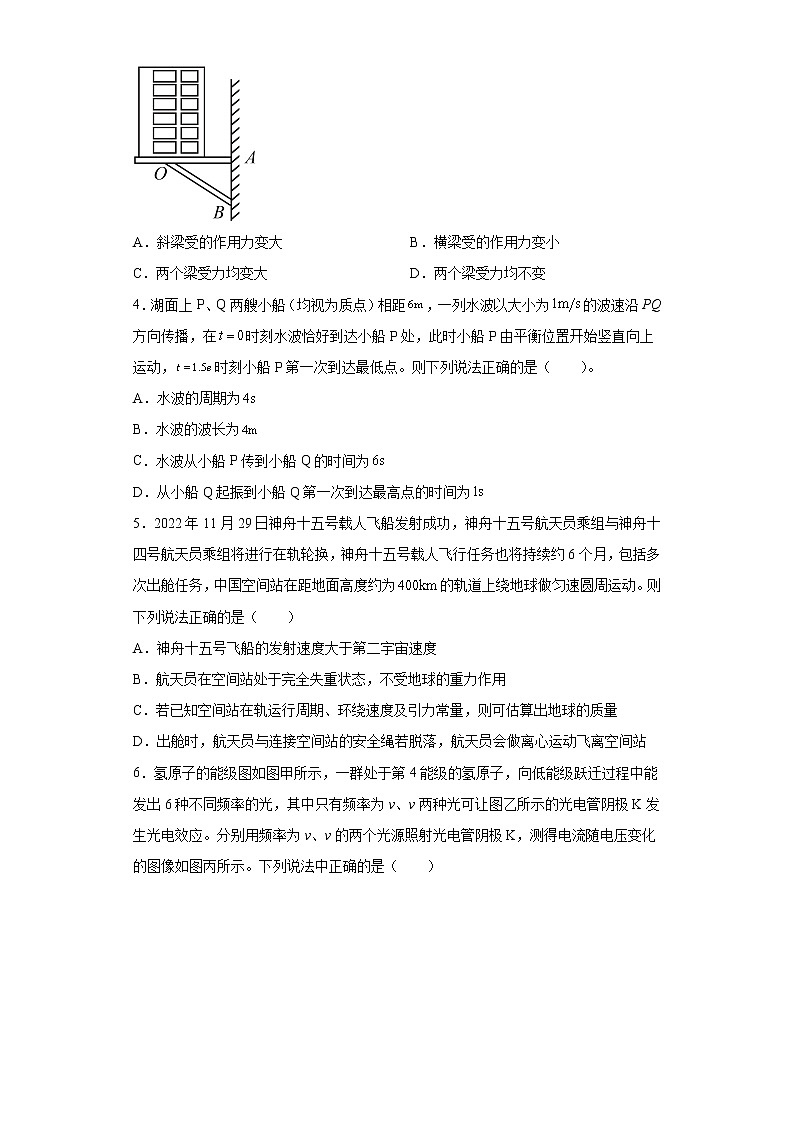 2023届江苏省南京市、盐城市高三一模考试补偿训练物理试题（无答案）02